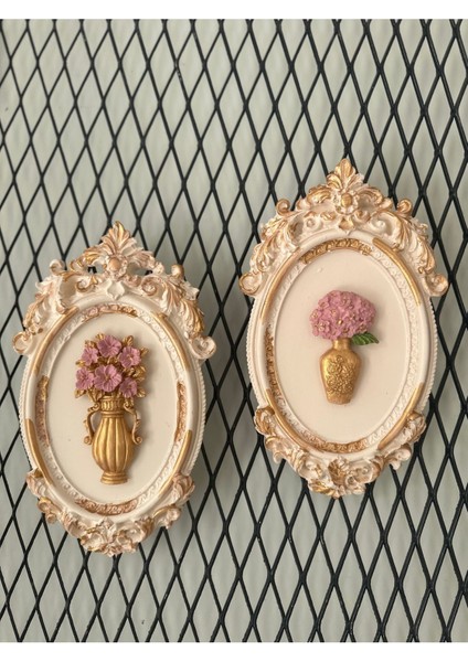 Tasarım Masa Duvar Çiçekli Tablo 2 Li fiyatları