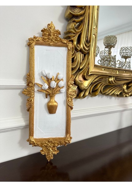 Çiçekli Büyük Tablo El Yapımı ( 46CM ) fırsatları