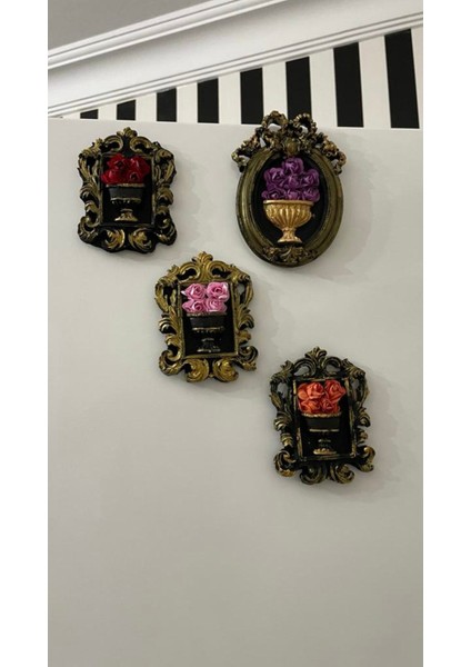 Çiçekli Magnet Set 3 Lü , Özel Tasarım Magnet