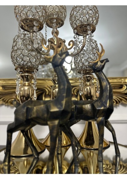 Geyik Biblo Heykel 2 Li Set