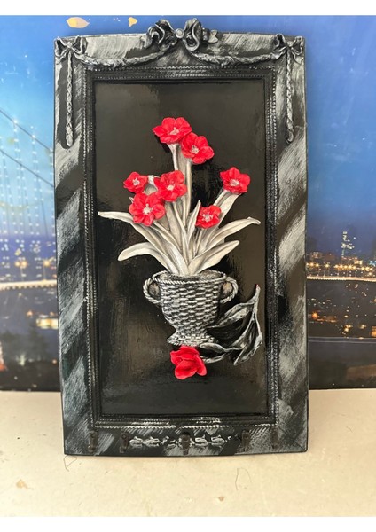 El Yapımı Tasarım Anahtarlık Askısı , Çiçekli Anahtarlık Büyük 50X33CM fiyatları