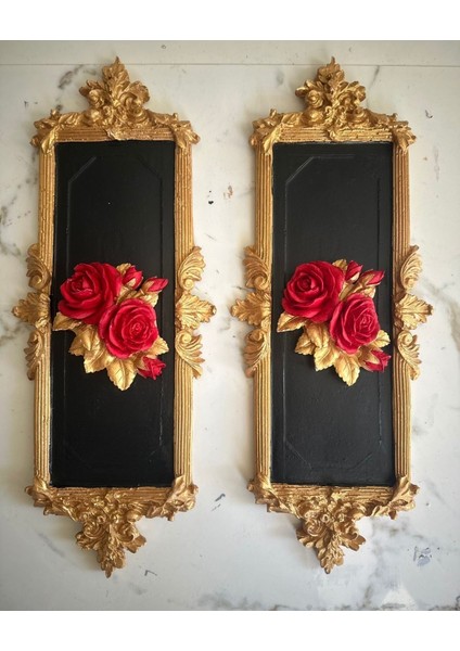 Sevgiliye Özel Tablo El Yapımı Gül Tablo 2li