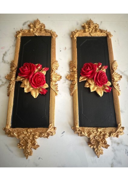 Sevgiliye Özel Tablo El Yapımı Gül Tablo 2li modelleri