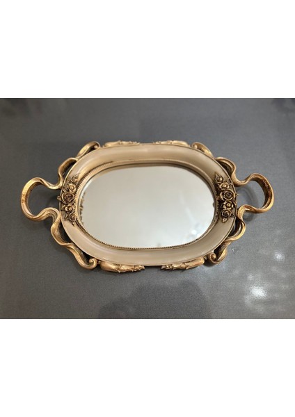 Tepsi , Özel Tasarım El Yapımı Kahve Tepsi 30CM Bej Rengi fiyatları