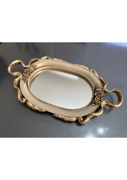 Tepsi , Özel Tasarım El Yapımı Kahve Tepsi 30CM Bej Rengi modelleri