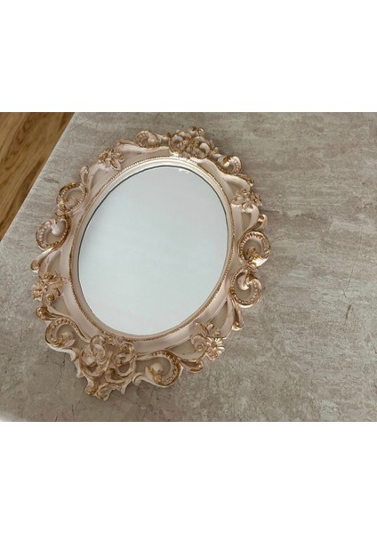 Krem Duvar Aynası (42CM)