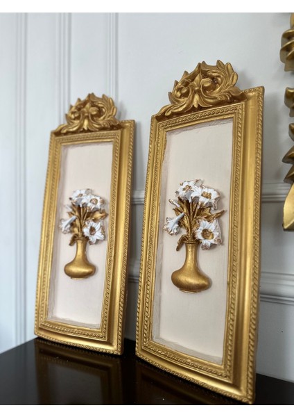 Sümbül Çiçekli 2 Li Tablo 50CM , El Yapımı Tasarım Tablo fiyatları