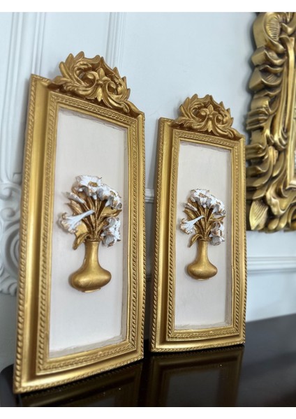 Sümbül Çiçekli 2 Li Tablo 50CM , El Yapımı Tasarım Tablo modelleri