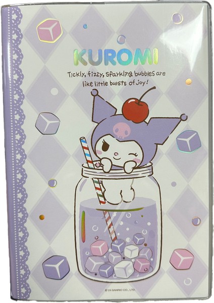 Sanrio Lisanslı Renkli Yaz Serisi Kapaklı A5 Not Defteri - Kuromi