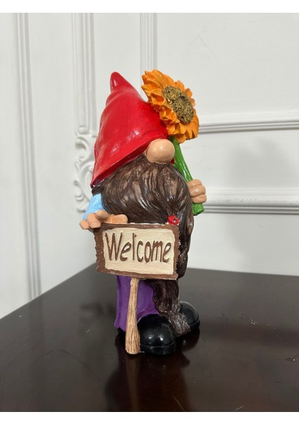 Welcome Cüce Çiçekli Bahçe Balkon Cüce Biblo 30X15CM fiyatları