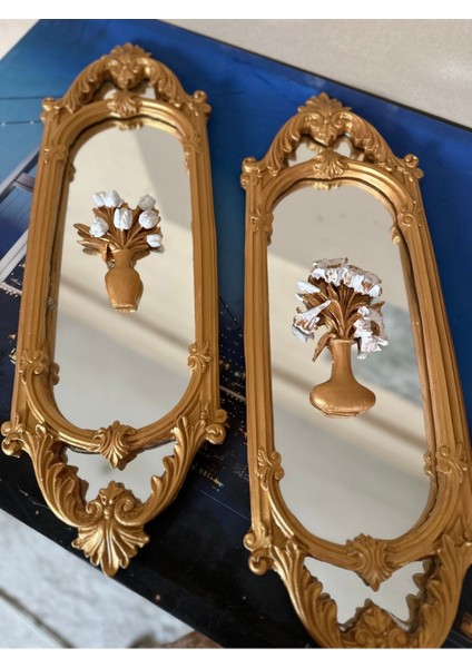 El Yapımı Dekoratif Aynalı Duvar Tablo 70CM 2li fırsatları