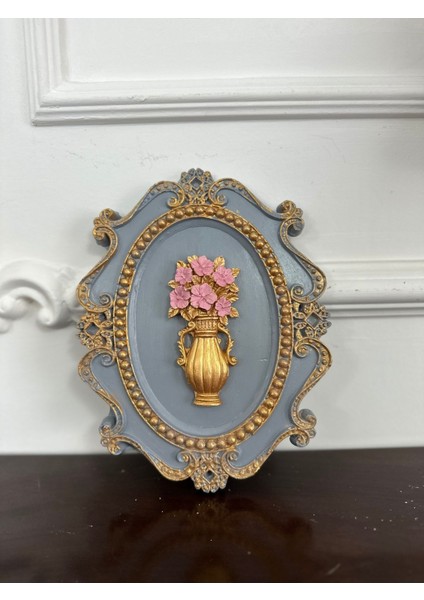 Gri Çiçekli Tablo 22CM fiyatları