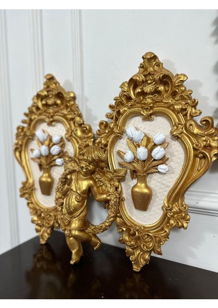 Melek Biblo Dekoratif Duvar Tablosu Melek ve Çiçekli Dekor fiyatları