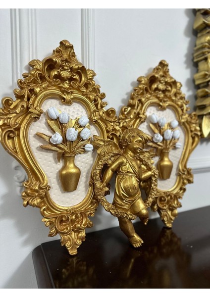 Melek Biblo Dekoratif Duvar Tablosu Melek ve Çiçekli Dekor modelleri