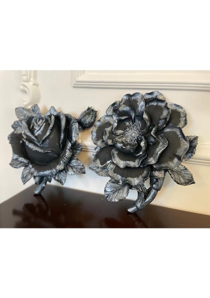 Modern Tasarım Duvar Gülü ve Şakayık 2 Li Set fırsatları