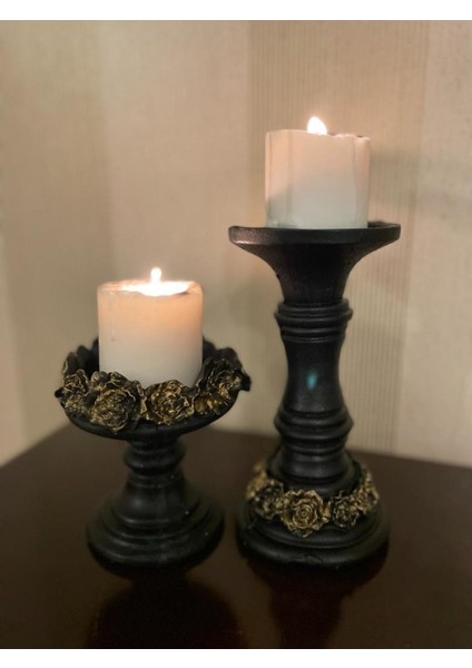 Dekoratif 2 Li Şamdan Mumluk Takımı modelleri