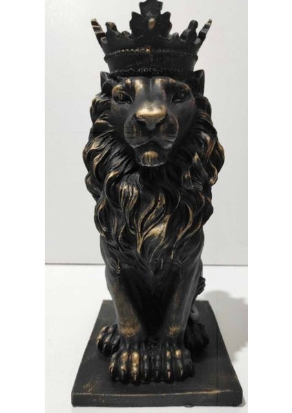 Lion Aslan Kral Heykel , Siyah Gold Eskitme