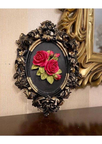 Siyah Büyük Gül Tablo