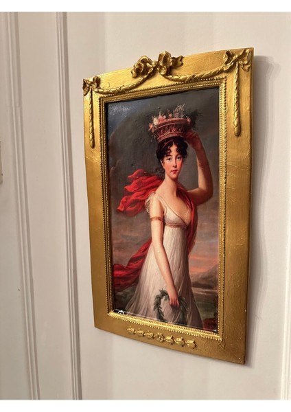 El Yapımı Vintage Tarzı Büyük Boy Dekopaj Tablo 50X33CM