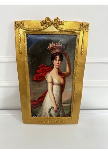 El Yapımı Vintage Tarzı Büyük Boy Dekopaj Tablo 50X33CM