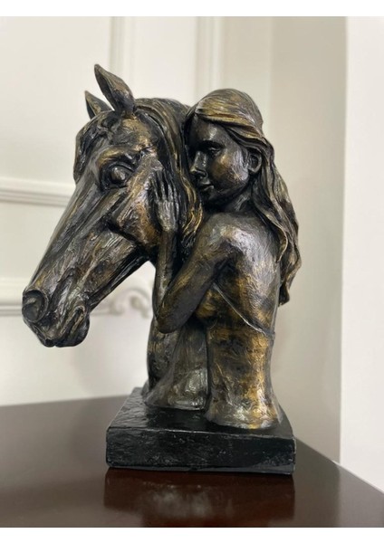 Atlı Kız Biblo Heykeli , Dekoratif Biblo fiyatları