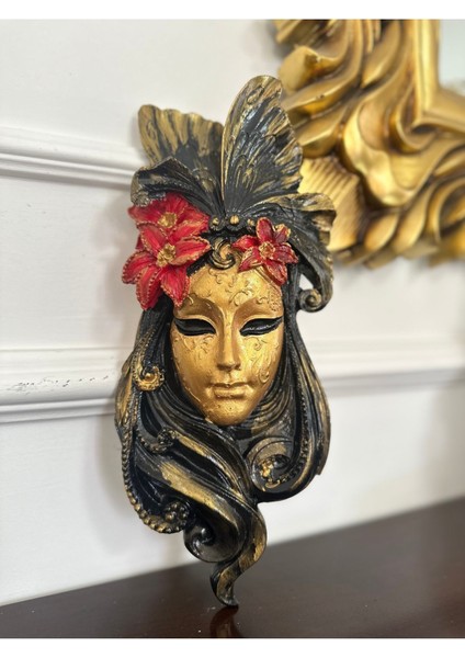 Dekoratif Maske Pano Duvar Heykeli ( 30CM)