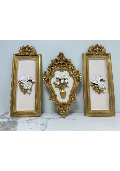 Duvar Tablosu 3 Lü , Dekoratif El Işçiliği Duvar Dekor