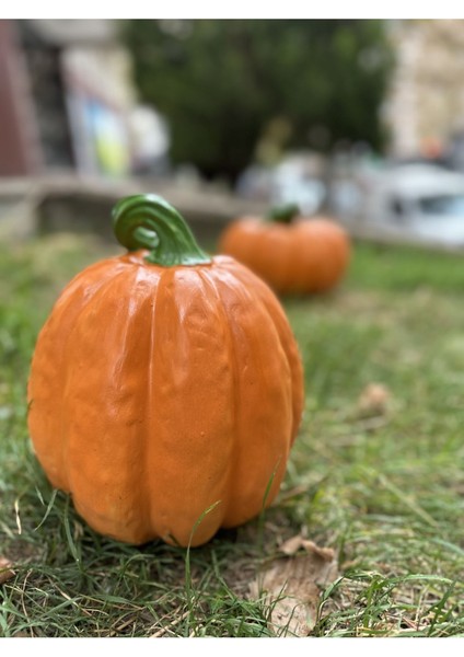 Bal Kabağı Biblo Dekor 2 Li Set Büyük Küçük Bal Kabağı Heykeli modelleri