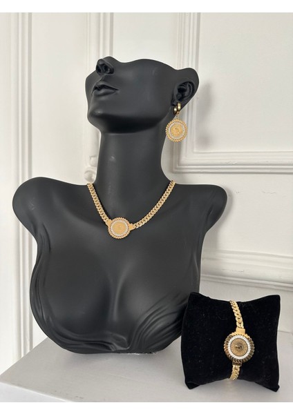 Altın Işçiliğinde Çelik Takı Seti