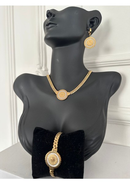 Altın Işçiliğinde Çelik Takı Seti fiyatları