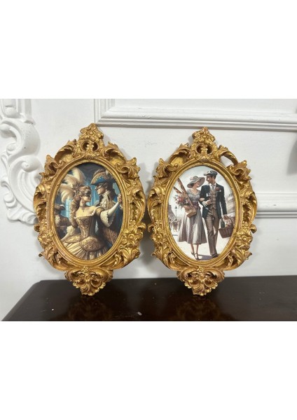 Dekoratif Duvar Tablo Dekopaj Vintage Tarzı El Yapımı Tablo 26CM