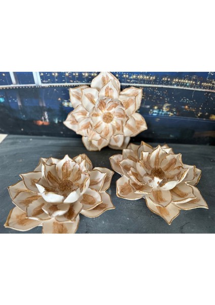 Büyük Masa , Duvar Lotus 3lü Set 30CM