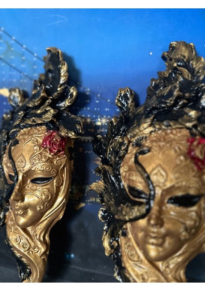 Maske 2li Duvar Obje 30 cm modelleri