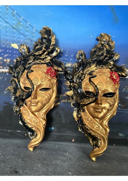 Maske 2li Duvar Obje 30 cm indirimleri