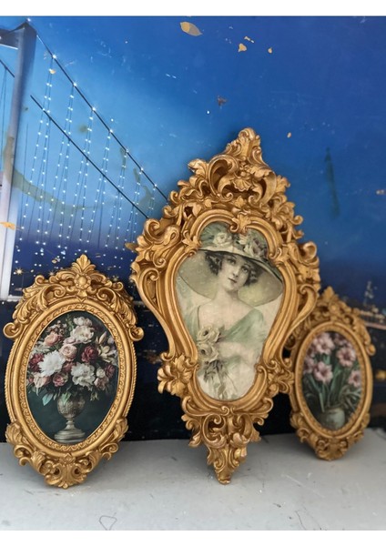 Vintage Tarzı Tablo 3lü Set modelleri
