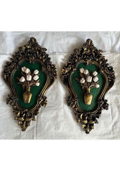 Çiçekli Çerçeveli Tablo 2li Set 42CM fırsatları