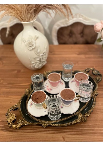 Dekoratif Tepsi ,söz ,nişan , Sunum , Kahve Çay Tepsisi Büyük Boy 51 cm