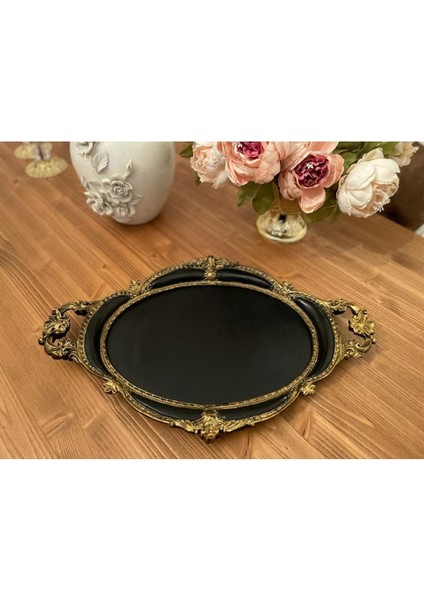 Dekoratif Tepsi ,söz ,nişan , Sunum , Kahve Çay Tepsisi Büyük Boy 51 cm modelleri