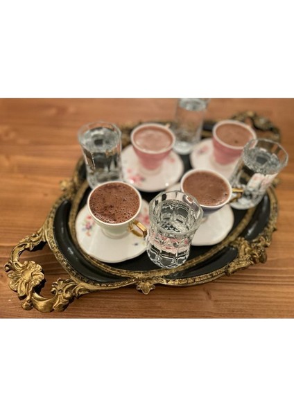 Dekoratif Tepsi ,söz ,nişan , Sunum , Kahve Çay Tepsisi Büyük Boy 51 cm