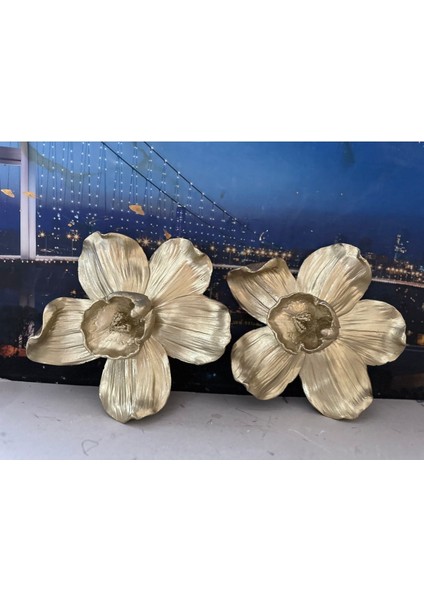 Orkide Duvar Çiçek Dekoratif Duvar Süs 2li Set 21X21CM fırsatları