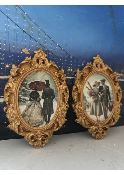 Duvar Masa Tablo Dekoratif Süs 2li Set 22CM modelleri