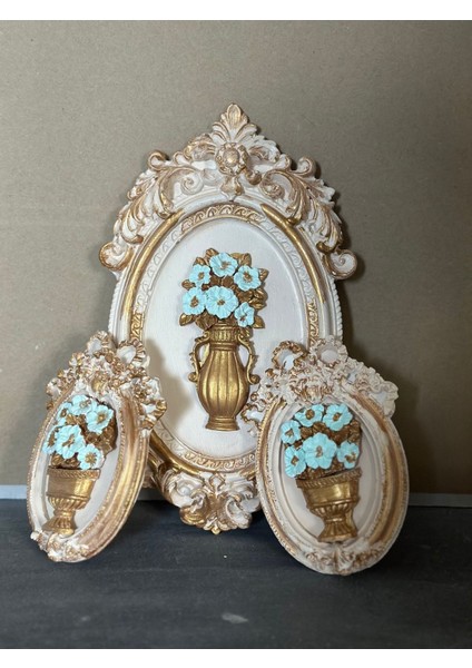 Çiçekli Dekoratif Duvar Tablosu 3lü fırsatları