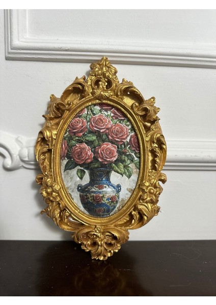 Çiçekli Duvar Tablo Dekor Dekopaj Özel Tasarım 26CM fiyatları