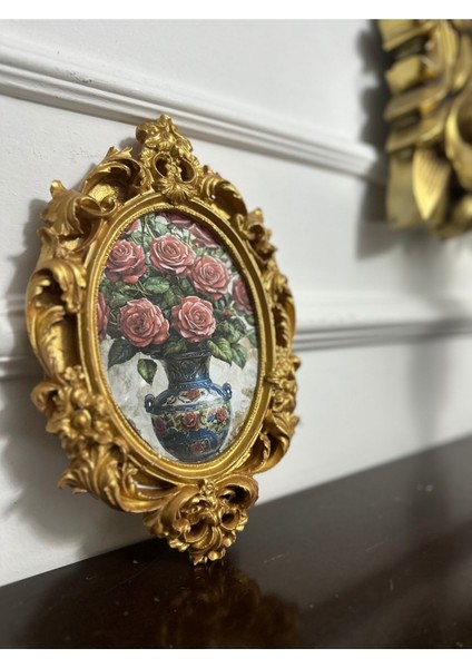 Çiçekli Duvar Tablo Dekor Dekopaj Özel Tasarım 26CM fırsatları