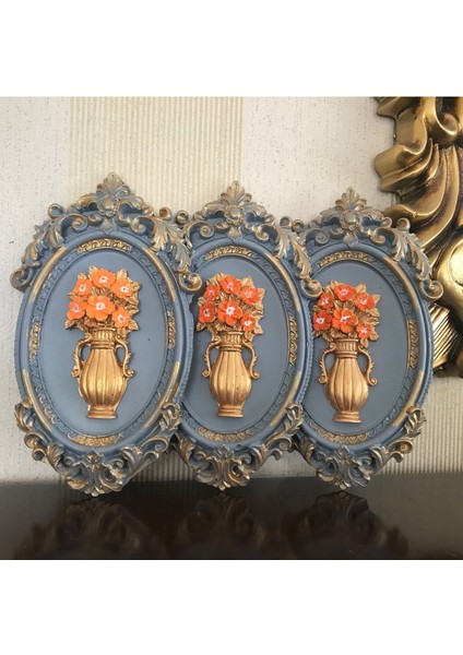 Çerçeveli Çiçekli Tablo , Dekoratif Duvar Süsü , Masa Süsü