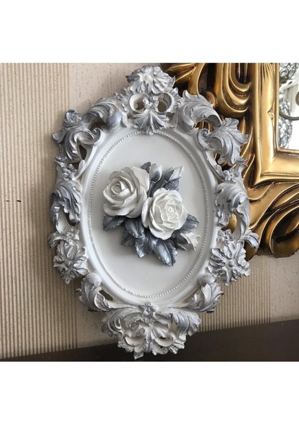 Duvar Tablosu , Çiçekli Dekoratif Duvar Süsü 33X22