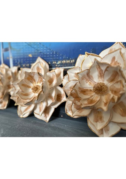 Lotus 3lü Dekoratif Duvar Çiçek , Dekoratif Lotus 33CM fiyatları