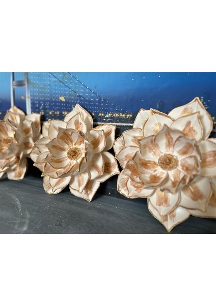 Lotus 3lü Dekoratif Duvar Çiçek , Dekoratif Lotus 33CM indirimleri