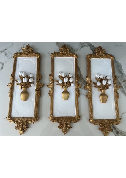 Çerçeveli Çiçekli Tablo 3 Lü Set modelleri