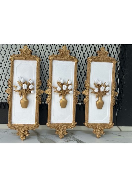 Çerçeveli Çiçekli Tablo 3 Lü Set fırsatları